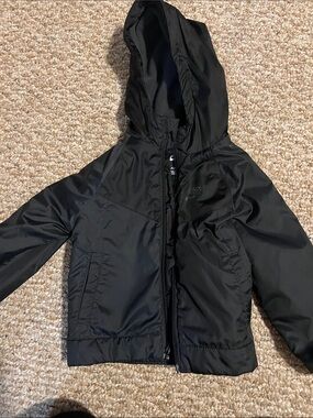 Nike Kids Black Hooded Windbreaker Jacket